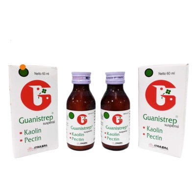 GUANISTREP Syrup 60 ML Obat Diare Anak Dewasa Kaolin Pectin Sirup