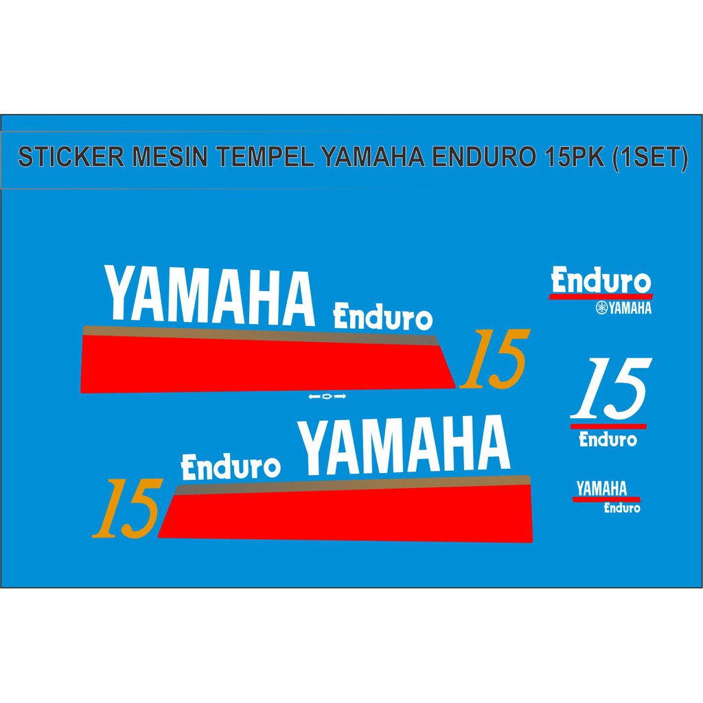 STICKER VARIASI MESIN YAMAHA ENDURO 15 PK  @INDIGO01