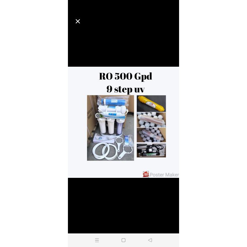 RO 500gpd 9step standing mesin reverse osmosis