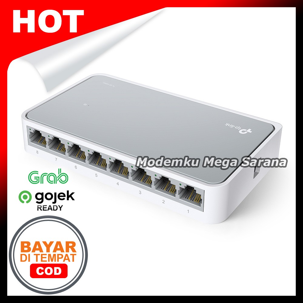 TP-Link TL-SF1008D 8-Port 10/100Mbps Desktop Switch Hub