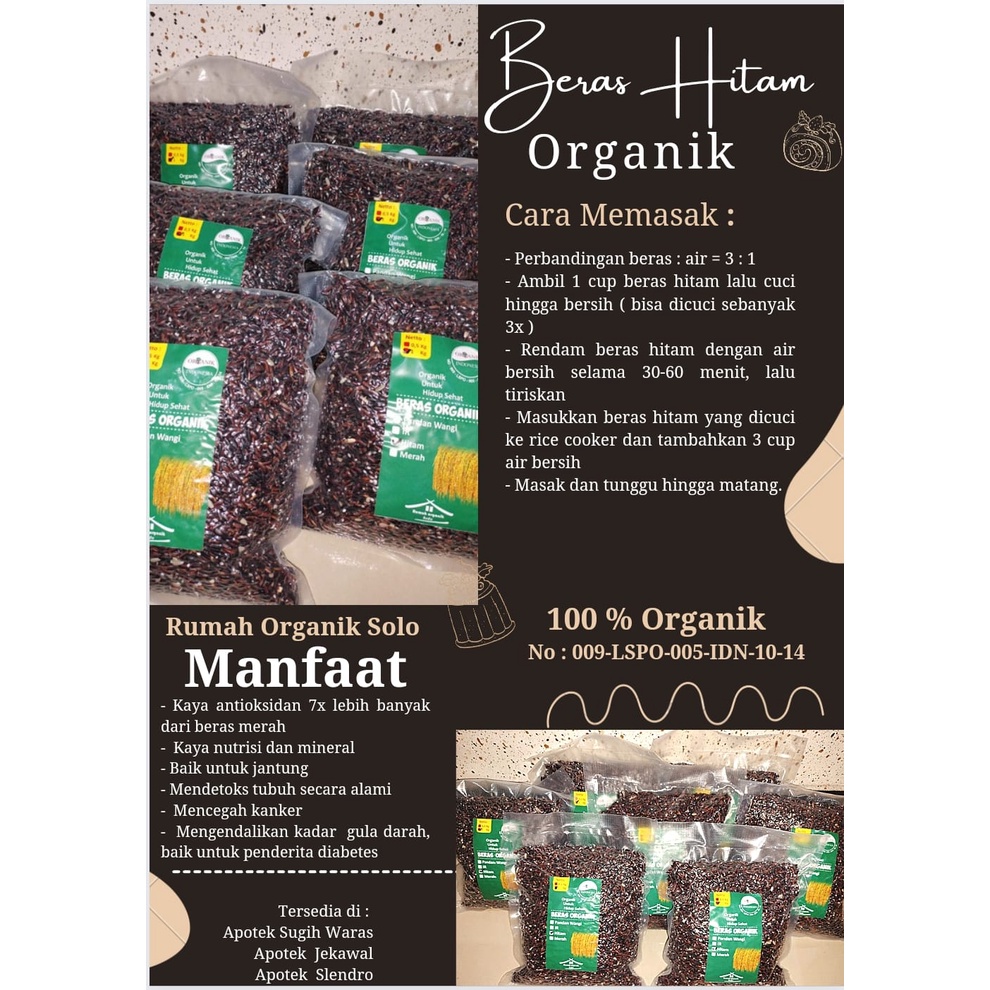 

Beras Hitam Organik 1Kg (Rumah Organik Solo)