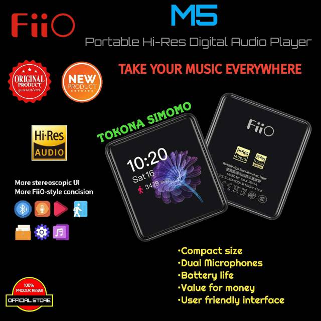 Fiio M5 Ultra Portable Hi-Res Digital Audio Player Original