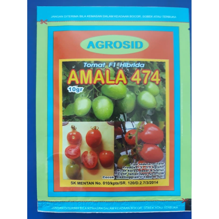 Promo Benih Tomat Amala 474 Agrosid 10Gr Terlaris