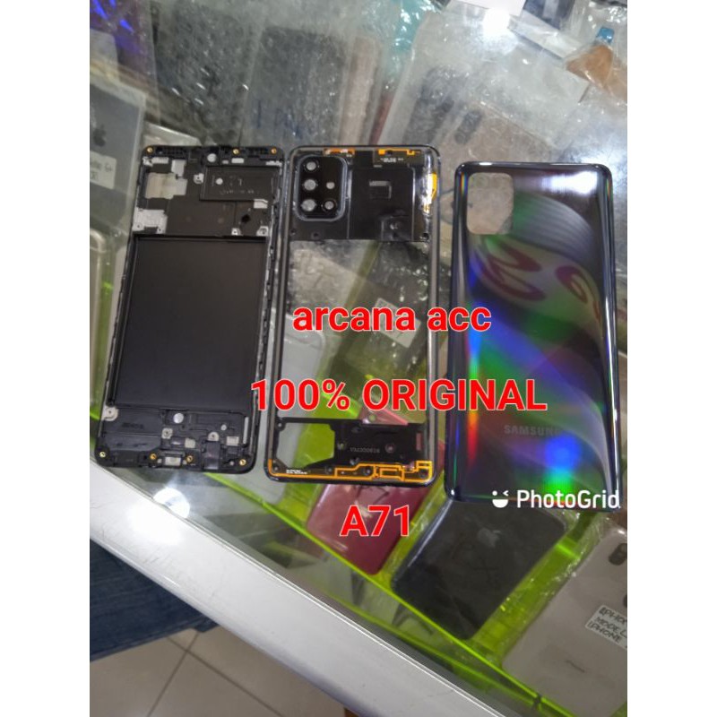 Samsung A71 backdoor bezel bazel frame lcd housing casing Samsung A71 original
