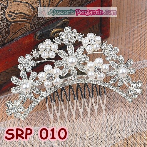 [BISA COD] BRIDAL HAIRPIECE PERNIKAHAN ASESORIS PESTA WANITA MINI SRP010