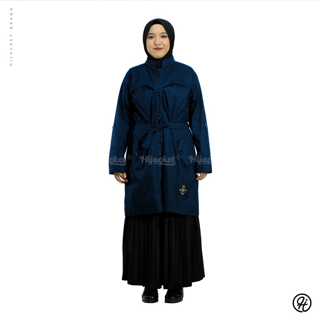 JAKET WANITA MUSLIMAH HIJACKET VALERIA / JAKET HIJABER / HIJAKE VALERIA-NAVY