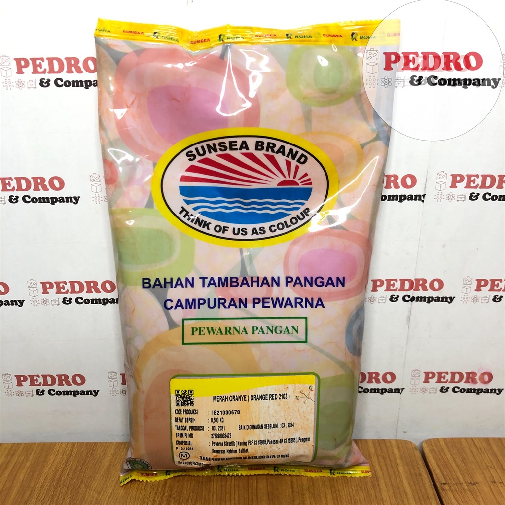 

Sunsea brand pewarna makanan (red orange 2103) merah oranye 500 gr
