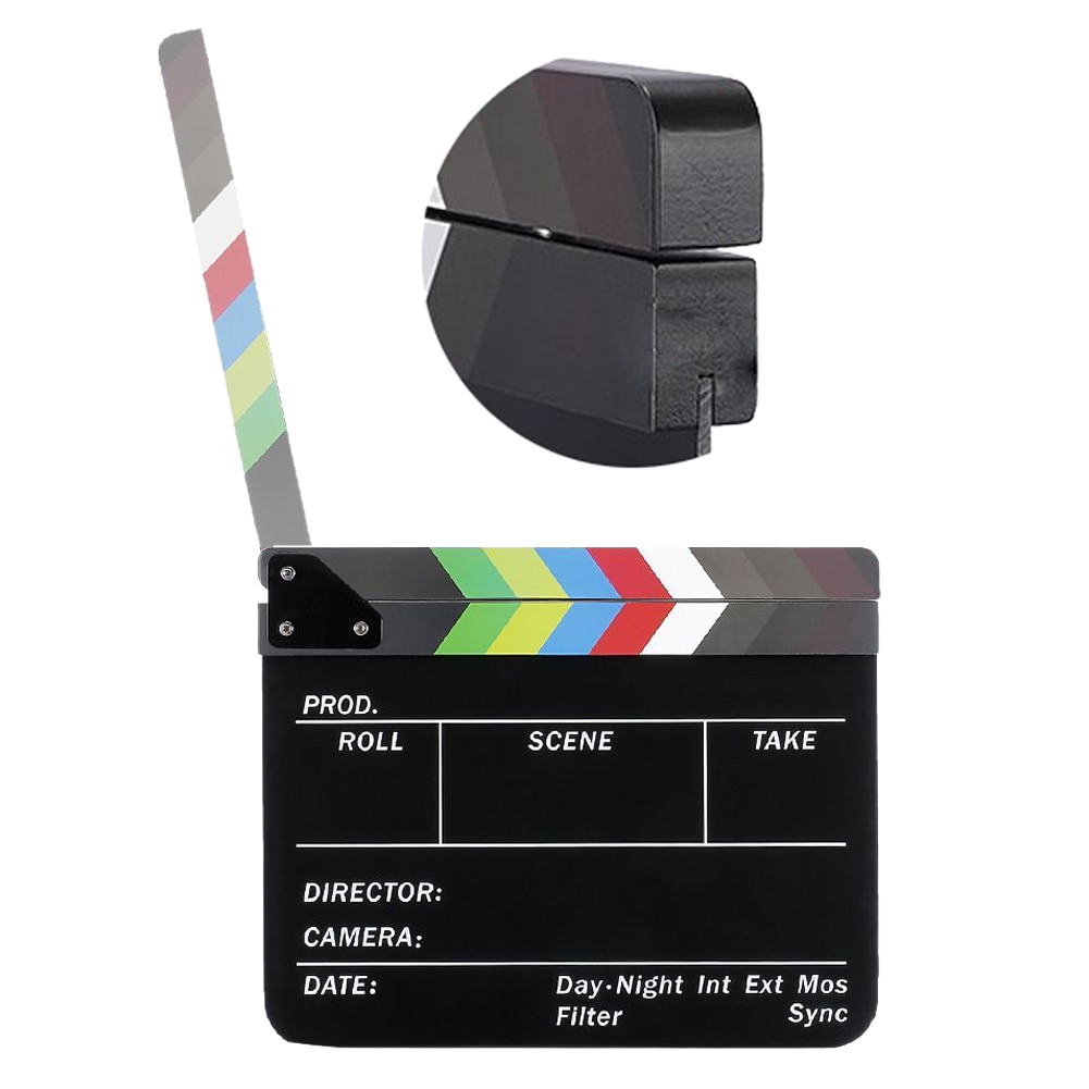 STUDIO Profesional Clapper Board Colorful Acrylic - TS-3EL