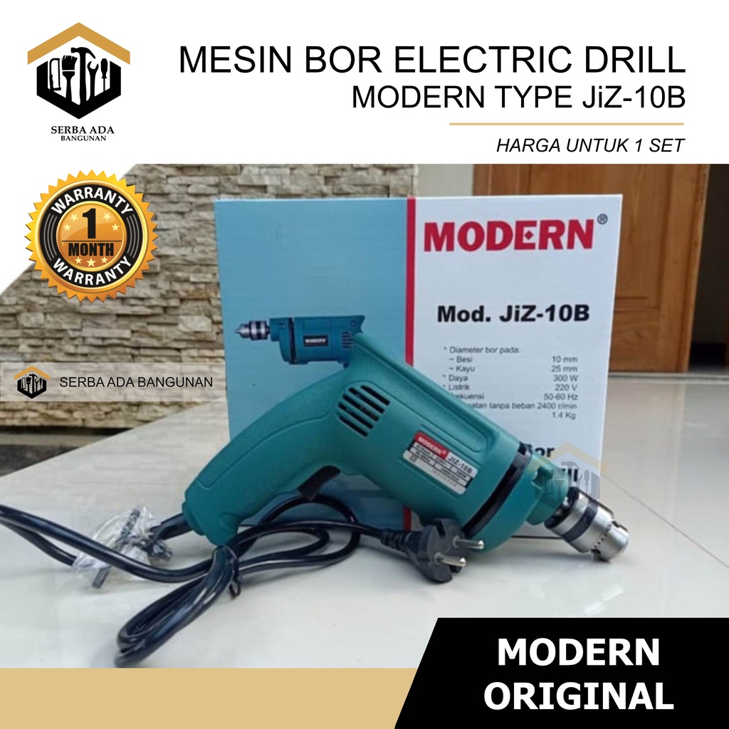 Mesin bor modern asli Jiz-10B / electri drill kualitas bagus komplit