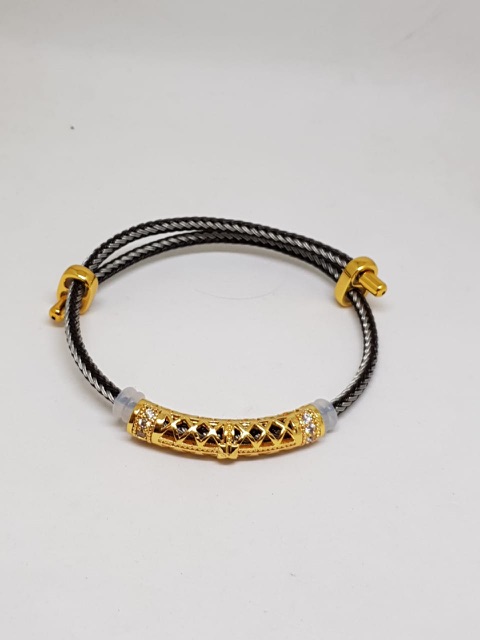 Gelang Tali Kawat Anti Air Waterproof Untuk Charm Liontin Mainan gelang atau Emas Hongkong.  serut