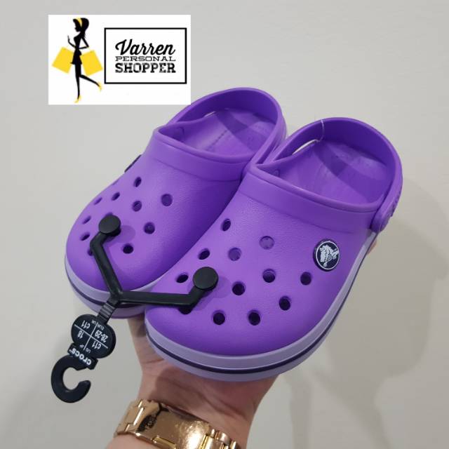 purple crocs kids