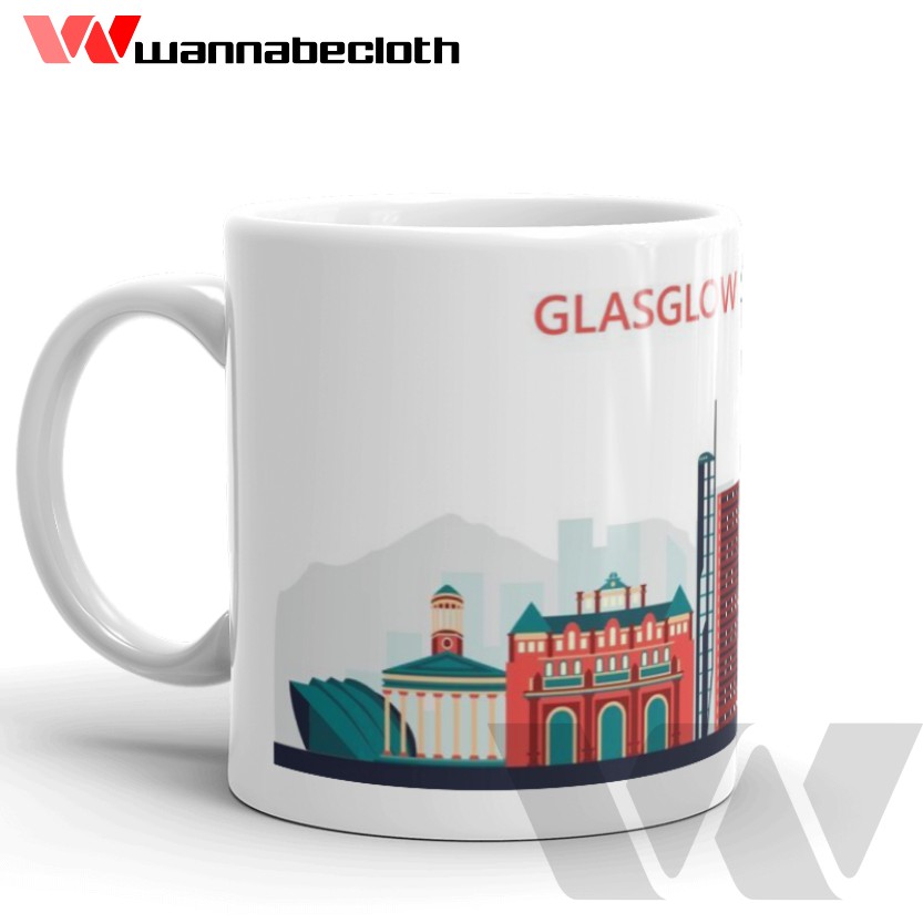 Gelas Glasgow Scotlandia Mug Glasgow Scotlandia Souvenir Glasgow Scotlandia Mug World City