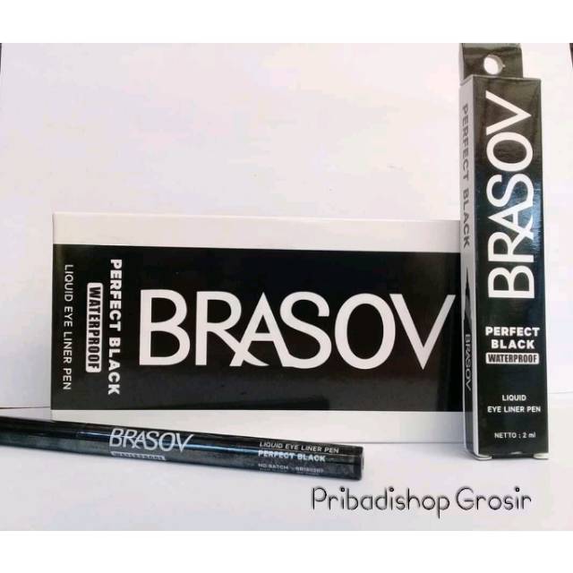 BRASOV Eyeliner Perfect Black Watterproof - Eyeliner PEN ORIGINAL BPOM