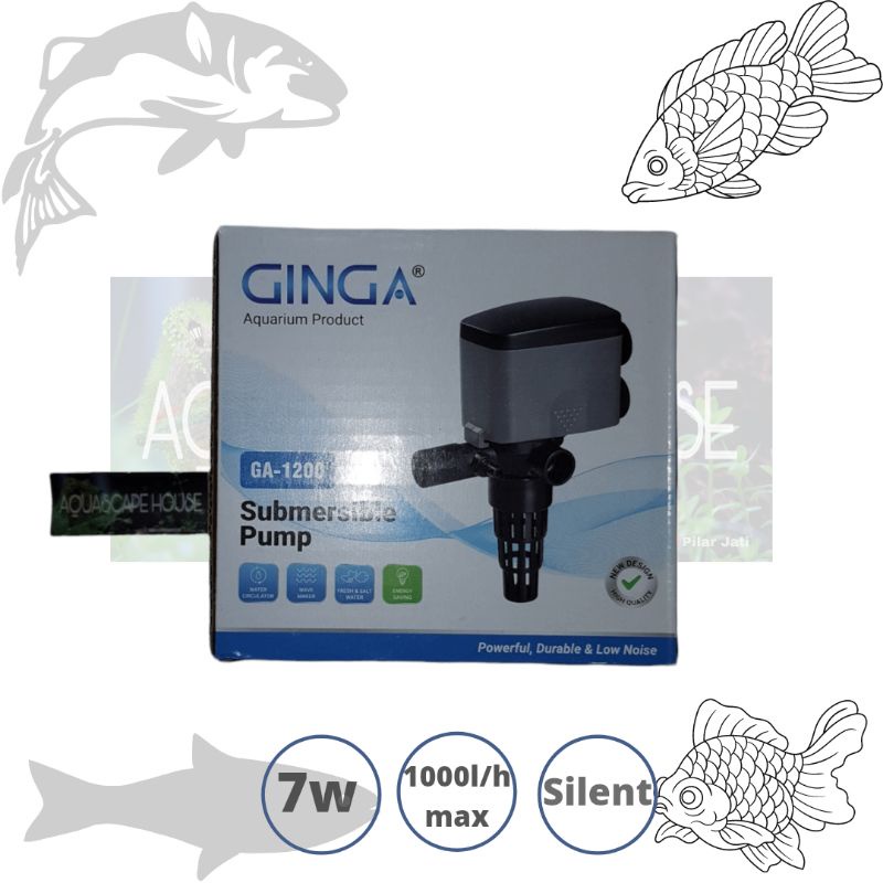 Power Head Ginga GA 1200 pompa aquarium hemat listrik