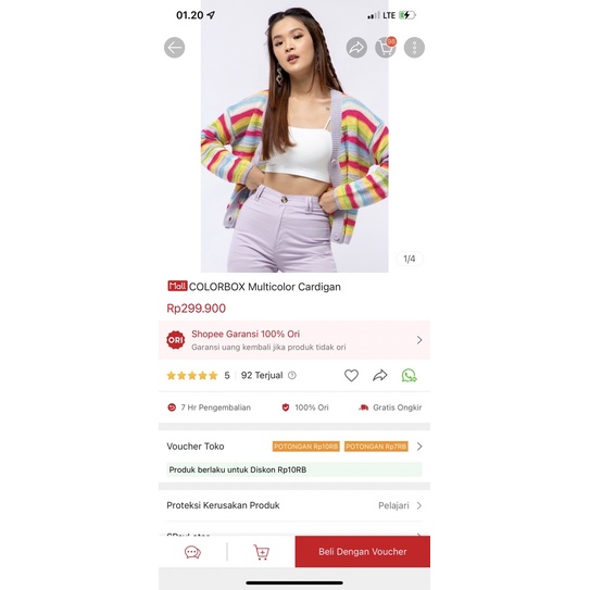 colorbox multicolor cardigan