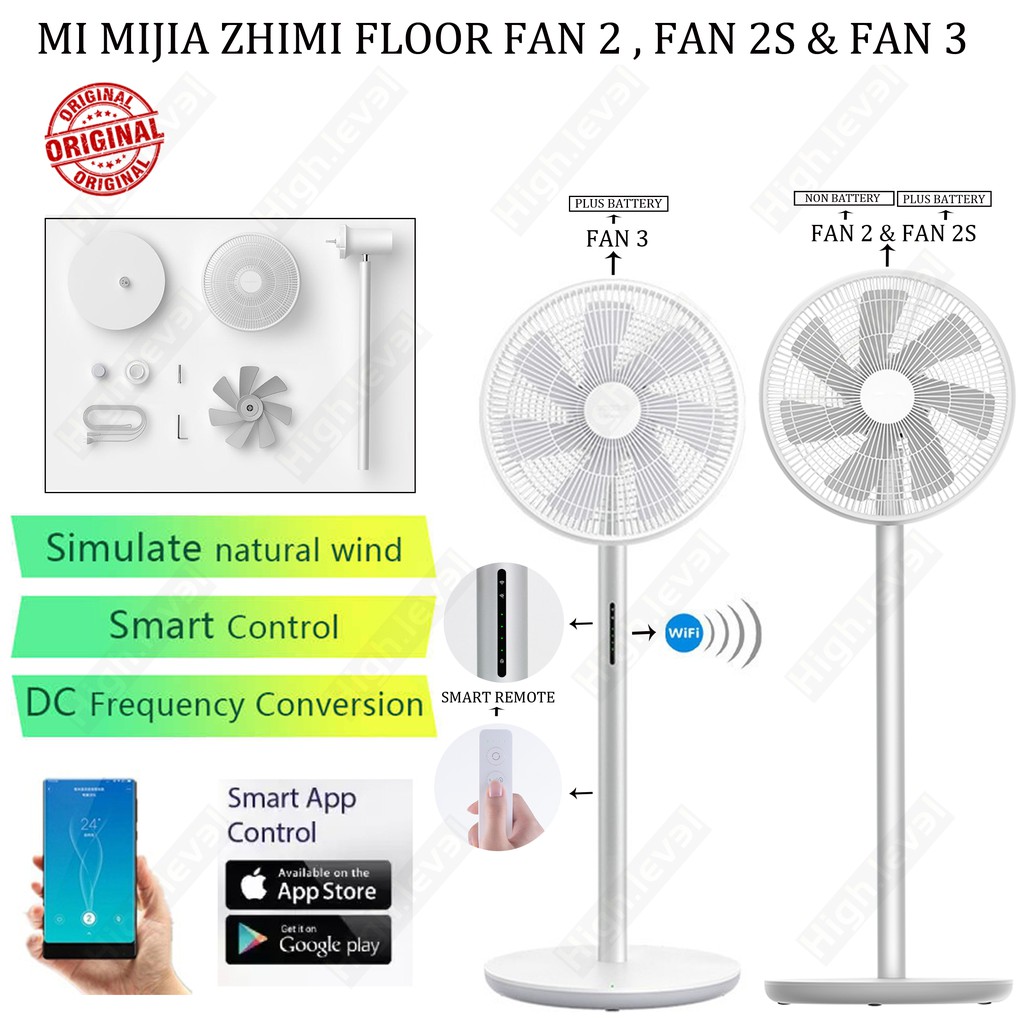 Mi Mijia Smart Floor Stand Fan 2s Fan 2 Fan 3 With Battery
