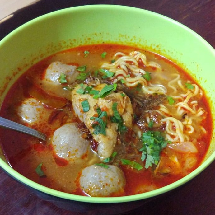 

Bakso kuah mercon / bakso pedas / bakso mercon