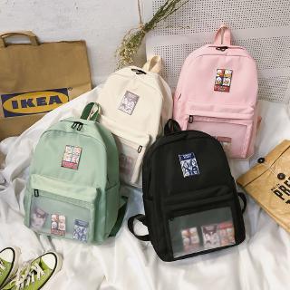 Tas sekolah versi Korea perempuan sekolah menengah in wind