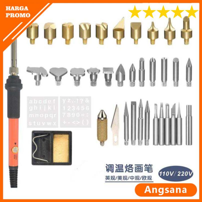 

Jual Solder Alat Lukis Wood Burning Pen Pyrography 37 Set Berkualitas