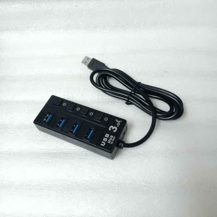 Usb 3.0 HUB M-Tech 4 port Switch on off 1.2m cable MT-UH3 - Terminal Usb3.0 4 port saklar