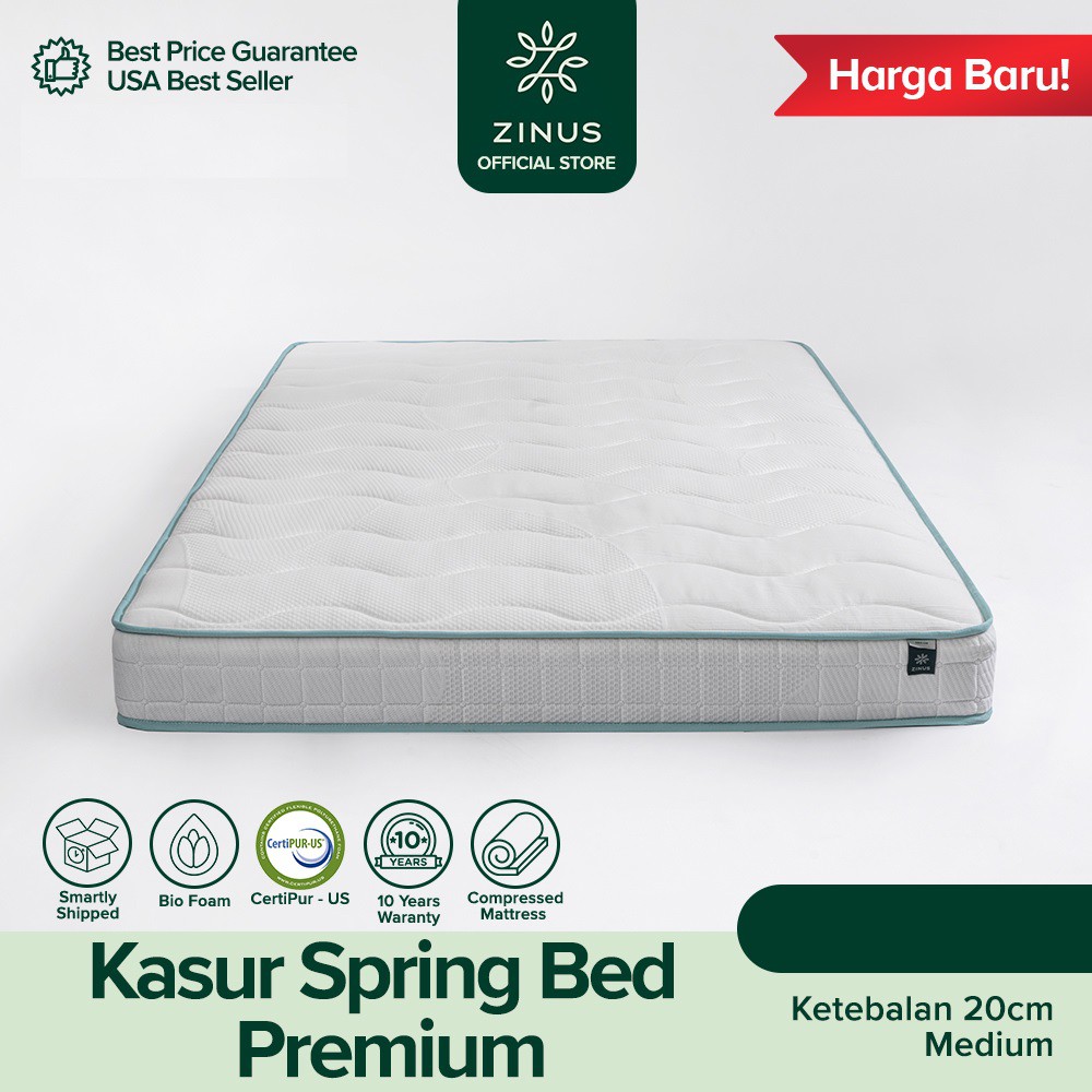 Zinus Kasur Spring Bed Premium Tebal 20cm Shopee Indonesia