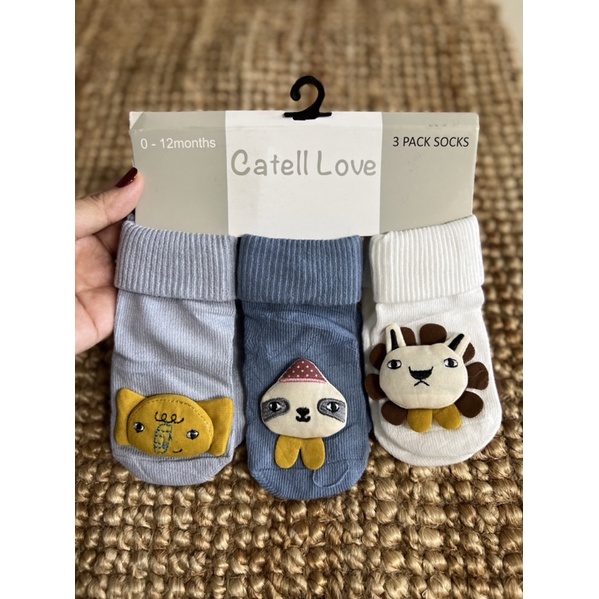 Carter Love - Catell Love kaos kaki 3D  3 in 1 - Kaos kaki murah isi 3 pasang