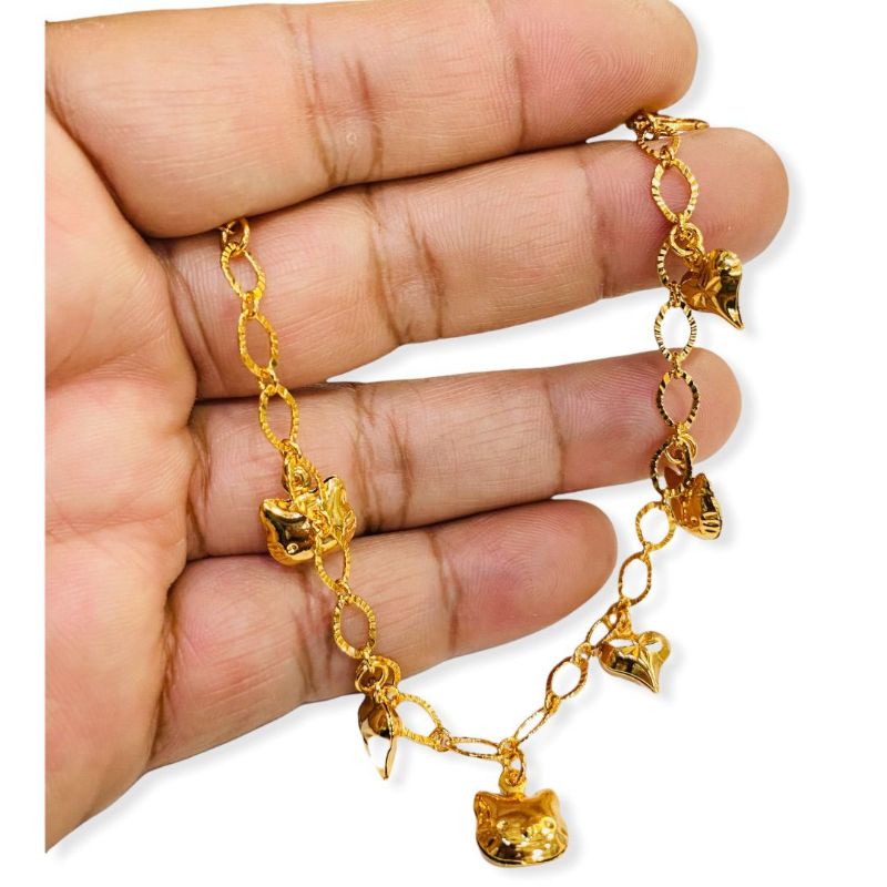 gelang rante jurai//perhiasan//gelang//perhiasan lapis emas
