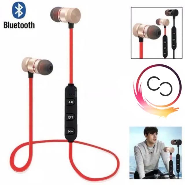Headset Bluetooth Magnetic / Earphone Wireless Magnetic