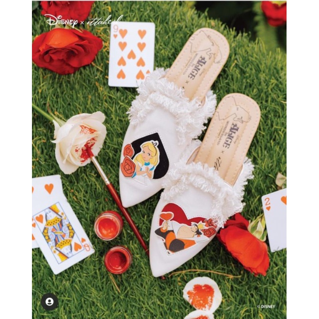 Ittaherl x Alice Queen of Heart Mules Cloud Size 38