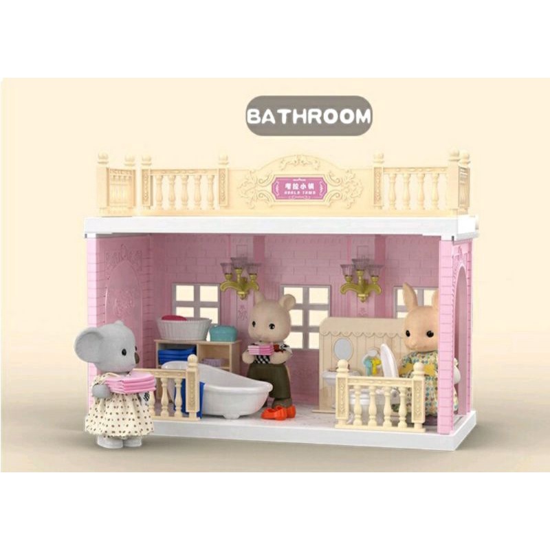 Koala Diary Town House Bathroom Doll House Rumah Boneka Mainan Rumah sylvanian family