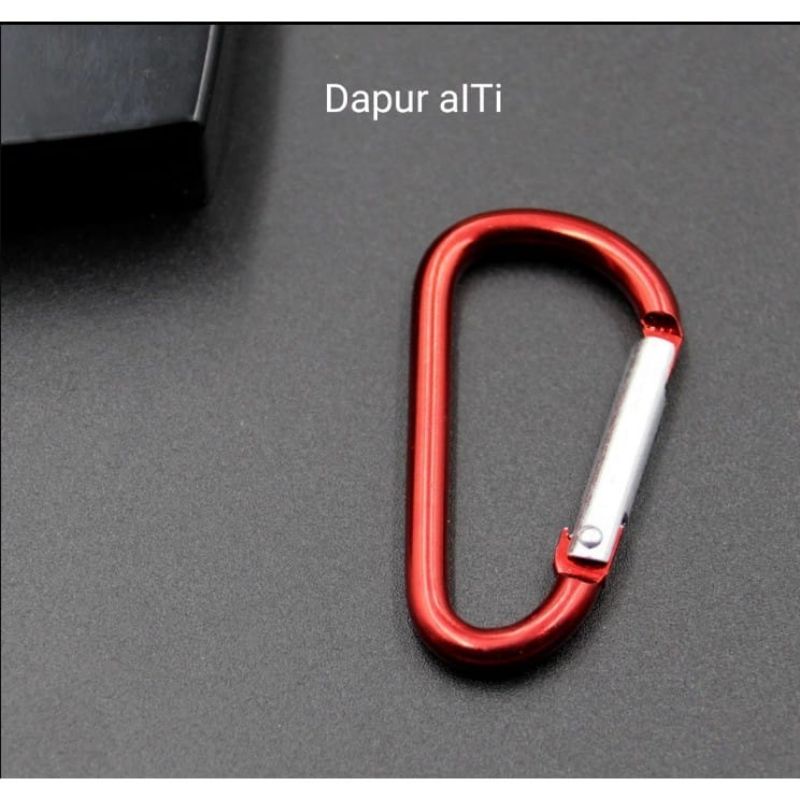 Carabiner Aluminium 5cm / karabiner gantungan kunci keychain buckle