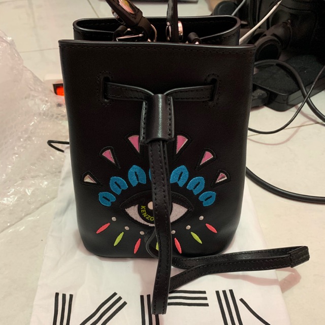 Preloved Kenzo Bucket Bag Eye Black