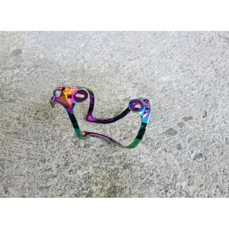 bottle cage alloy rainbow tempat bidon rak botol sepeda pelangi botol air minum sepeda bisa mtb roadbike balap road bike seli lipat folding bike