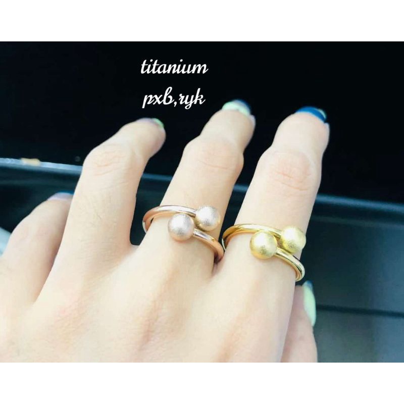 cincin titanium asli awet cantik tahan lama bisa dipakai mandi