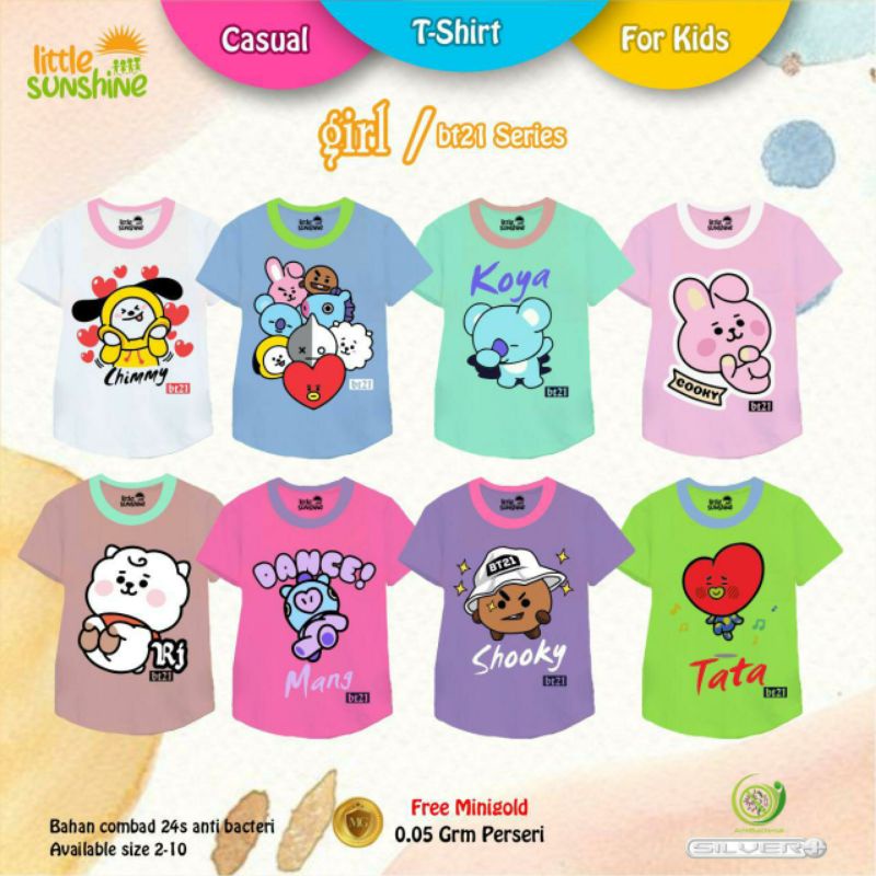 Kaos Anak BT21