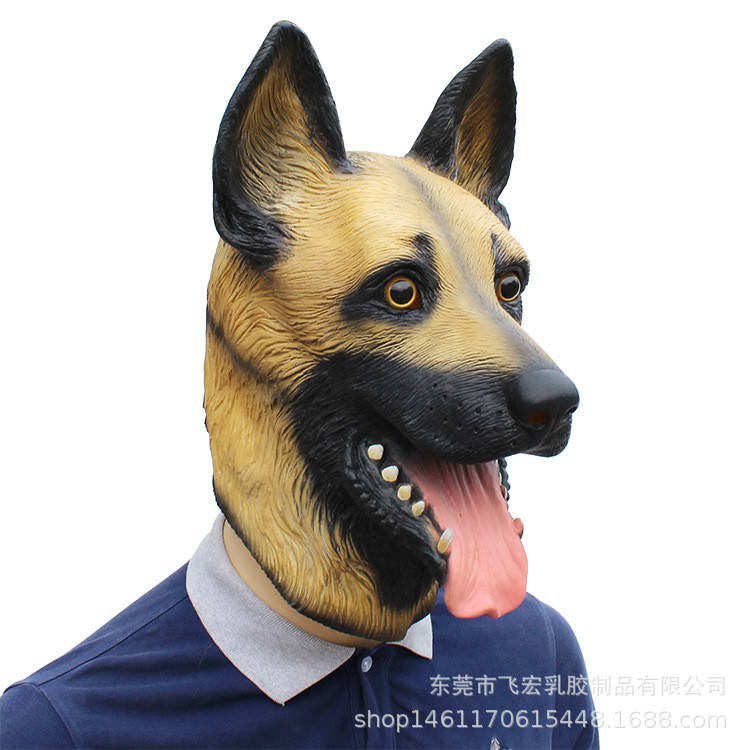 TOL-38 topeng latex karet full head kepala anjing dog mask halloween