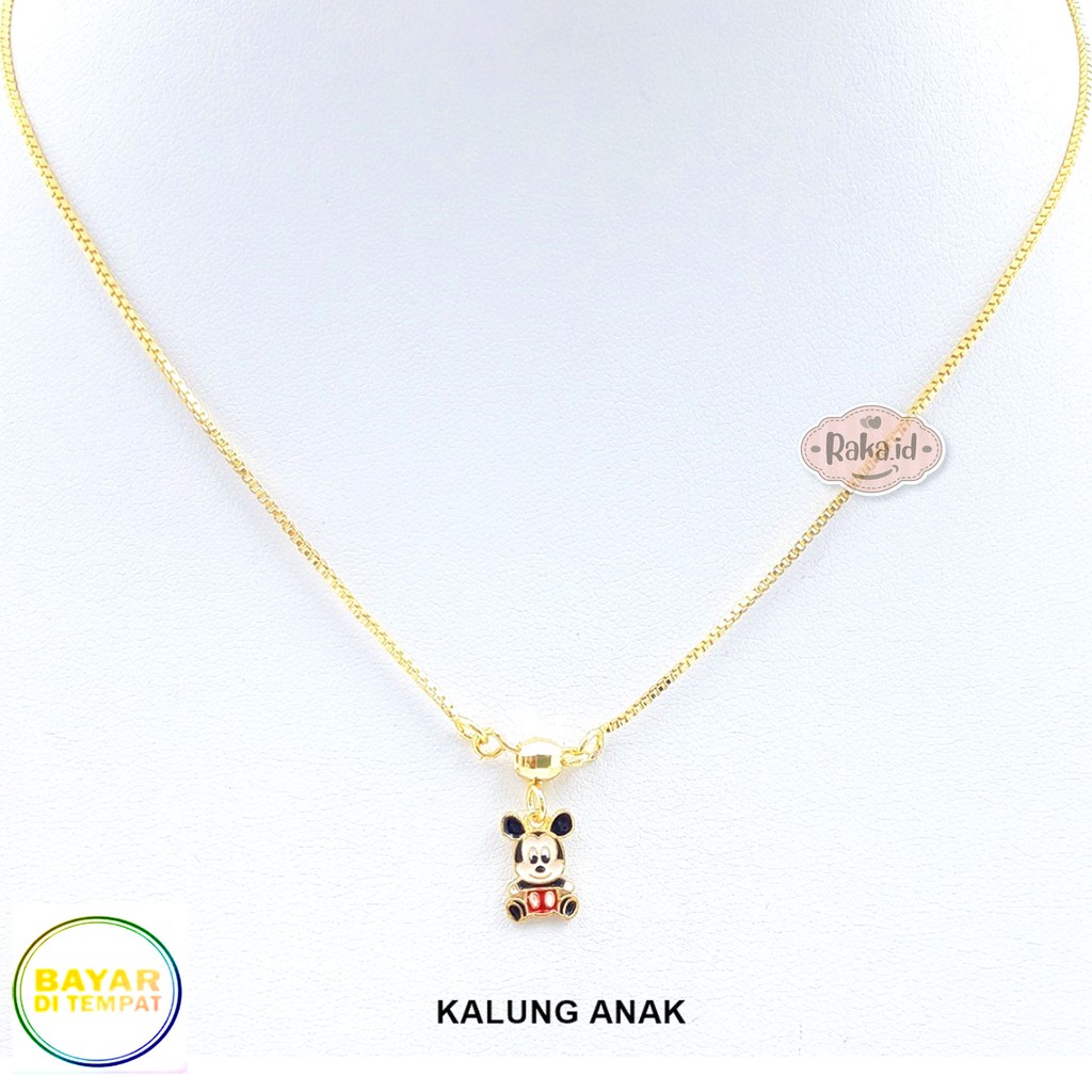 RAKA Acc - Kalung Anak Mickey Baby Perhiasan Cantik Anak Lapis Emas 18k 590