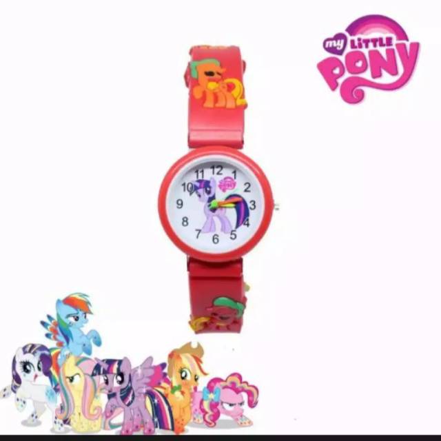 Dikirim Dari Jakarta)Jam Tangan Anak&quot; Timbul Kuda Pony Strap Karet Terima Cod) w