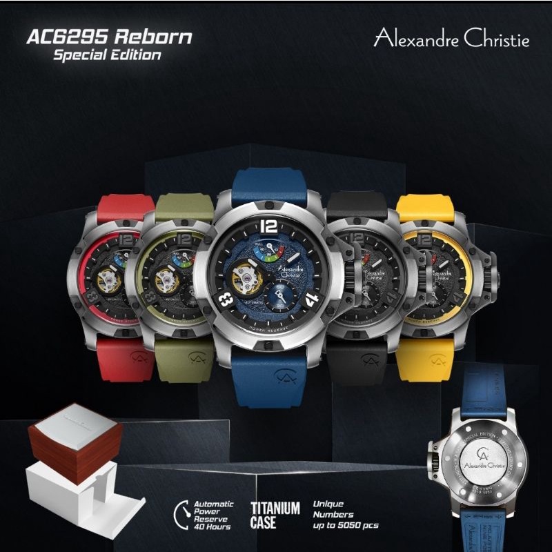 JAM TANGAN ALEXANDRE CHRISTIE AC6295 | AC 6295 TITANIUM ORIGINAL 100%