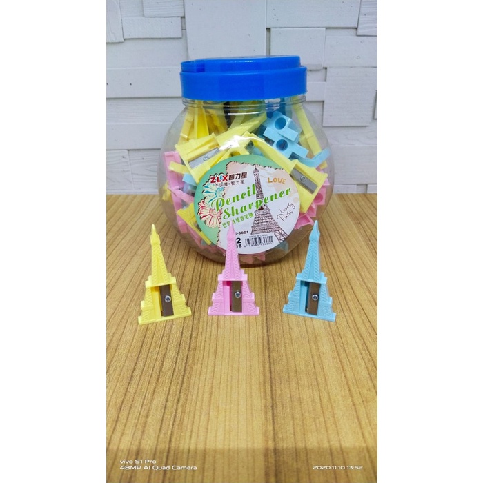 

Rautan kecil bentuk effiel dalam toples isi 72 pc
