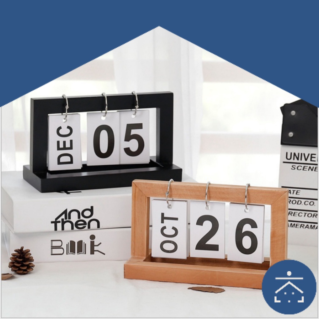 Kalender Aesthetic Meja Mini Calender Dekorasi Calendar Sepanjang Masa 2021 2022 Kayu Import Murah