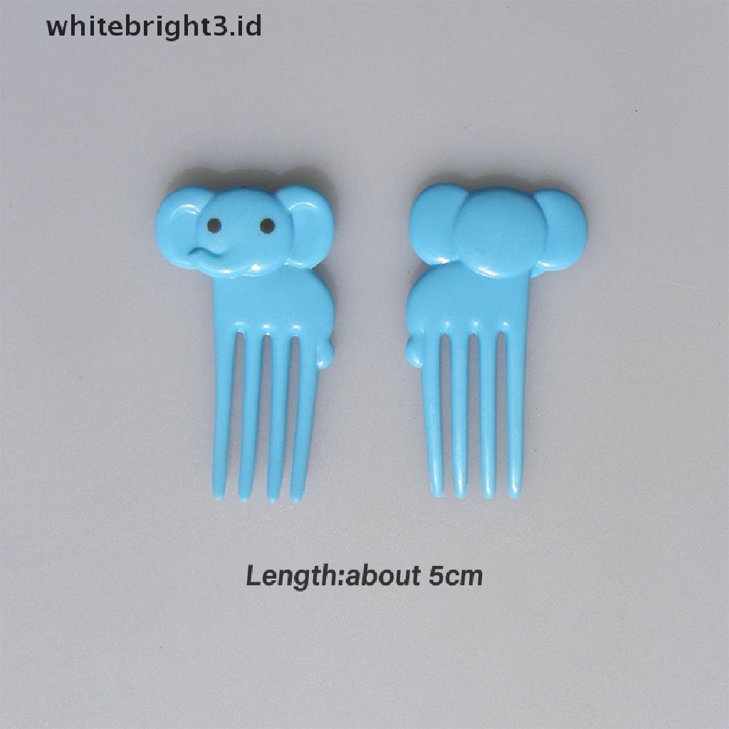 (whitebright3.id) Garpu Buah / Kue / Dessert Mini Motif Kartun Hewan Untuk Anak