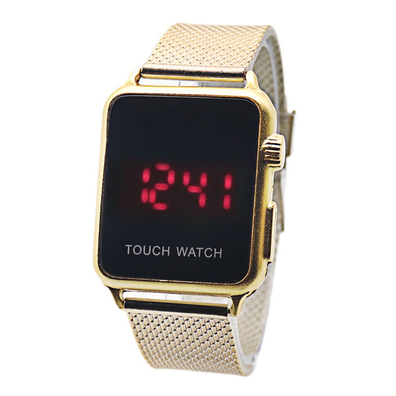COD] J-IP-03 JAM TANGAN WATCH RUBBER HITAM TOUCH SCREEN