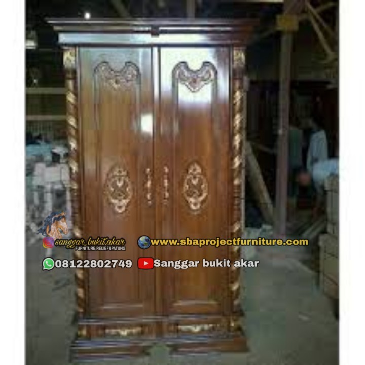 Lemari 2 Pintu Kayu Jati Jepara