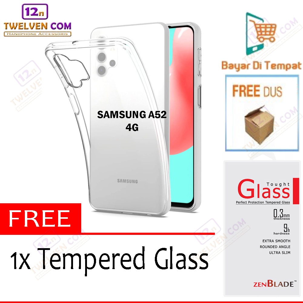 [FLASH SALE] Case Anti Crack Anti Shock Softcase Samsung A52 5G - Free Tempered Glass