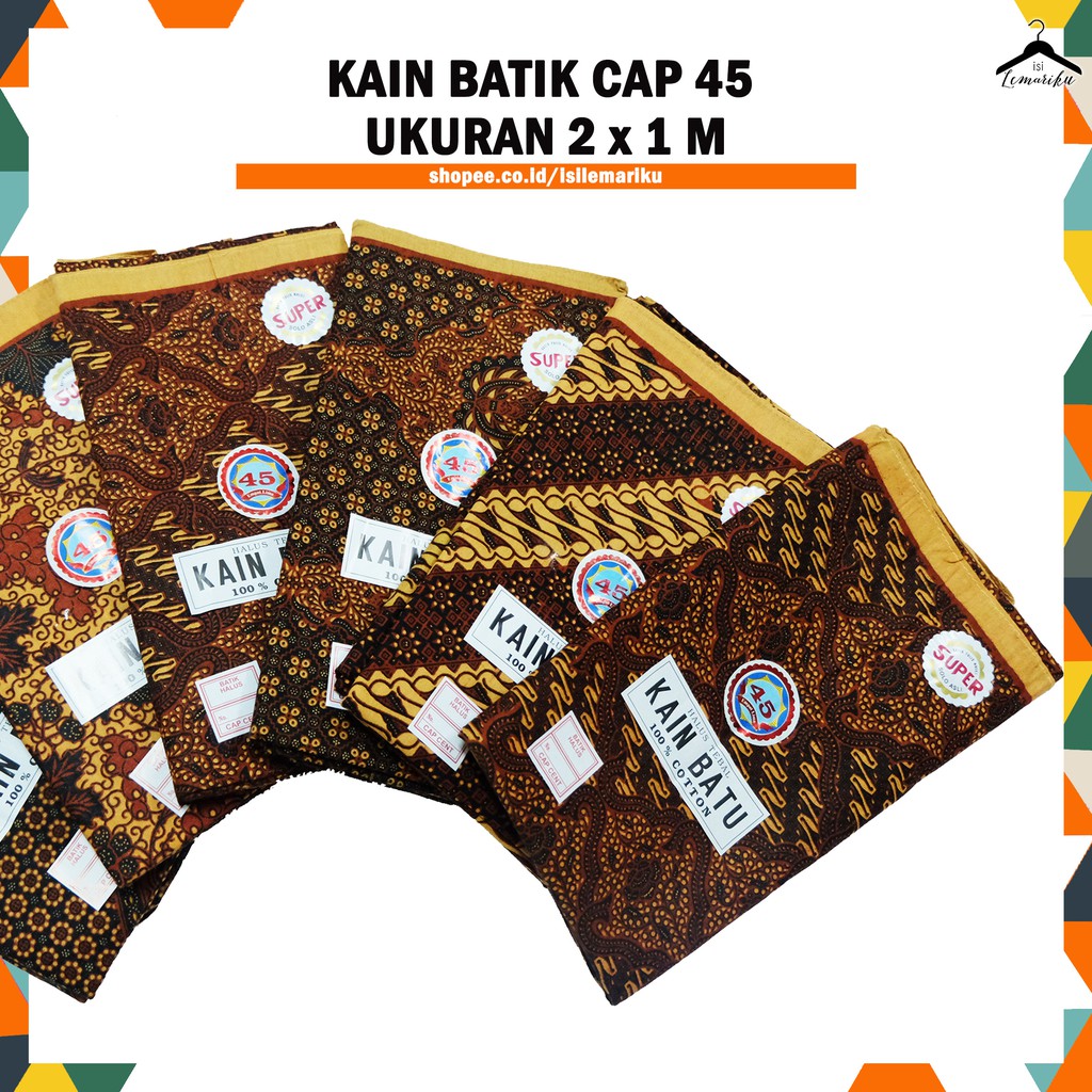 Kain Panjang Batik Batu Cap 45 - Batik Halus Uk 2 x 1m