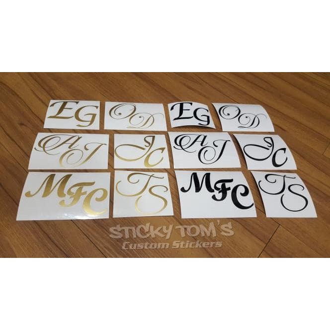 Stiker custom inisial nama cocok untuk di mobil motor Stiker custom inisial nama cocok untuk di mobil motor