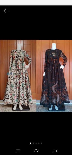 Gamis Batik Manggar,padi,sekar,cantik,kubis,kipas,daun,kupu