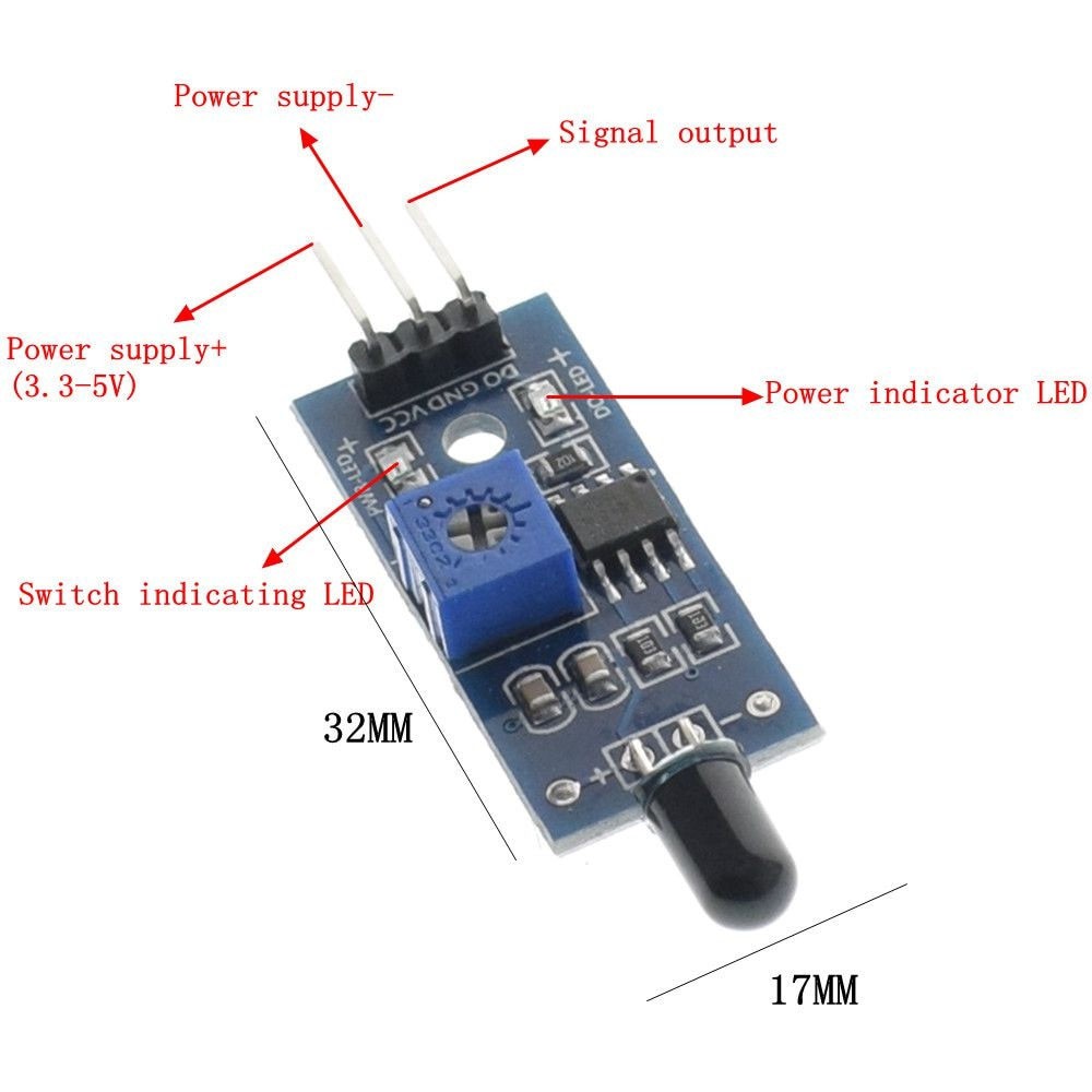 SENSOR API FLAME SENSOR LM393 IR INFRARED DETECTION SENSOR MODULE