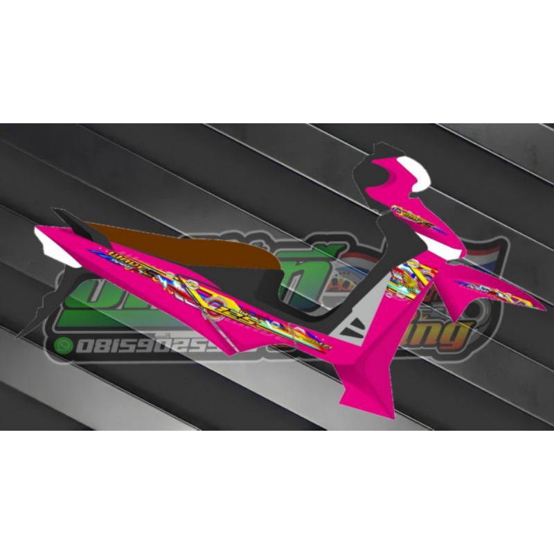 STRIPING SUPRA X 125 WAVE TRANSPARAN HOLOGRAM MIDNIGHT MEMORIES